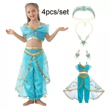 Disfraz De Princesa Jazmín Con Accesorios Para Niña
