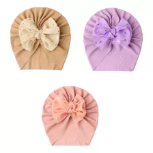 Gorritos Para Bebé Niña Turbante Headwrap 3pzs Promoción