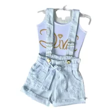 Short Salopete Infantil Bloguerinha 