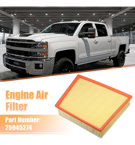 Filtro De Aire Motor Para Gmc Sierra 2500 3500 Hd Chevrolet Foto 2