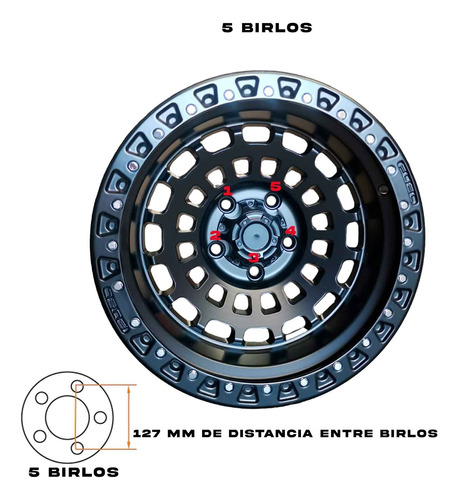 Rines 16  | 16x10 5x127 | Ideales Paragrand Cherokee | 2 Pzs Foto 4