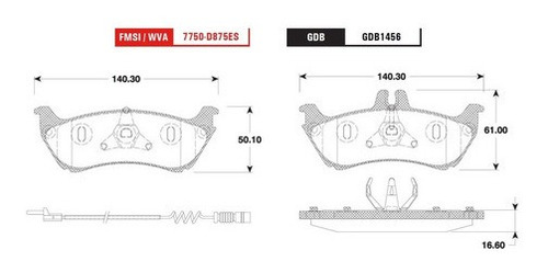 Balata Trasera Low Trw Mercedes Benz Ml320 3.7 2000 Foto 2