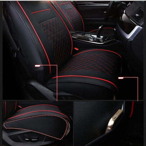 Kit Funda Cubre Asiento Auto Premium Luxury Con 4 Almoadilla Foto 5