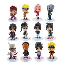 Naruto Shippuden Kit Com 12 Miniaturas Kakashi Pain Sasuke