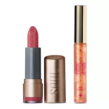 Combo Batons Lip Shine: Batom Mate Rosa Pink Nude Soul Kiss 