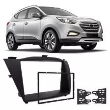 Moldura 2 Din Hyundai Ix35 2010 A 2015 Preta 1ª Linha