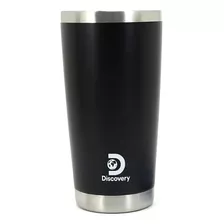 Vaso Termico Discovery Con Tapa Acero Inox Grande Café Té Color Negro