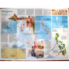 Mapa Nat Geo Islas Filipinas Ingles Doble Color Mar Pacifico