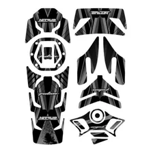 Kit Calcas Resinadas Protector Tanque Pulsar Ns Gris Nitrus