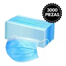 Cubrebocas Tricapa Azul Termosellado Granel 3000 Piezas