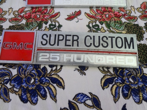 Par De Emblemas Gmc Super Custom Hundred Mod 70s Originales Foto 5