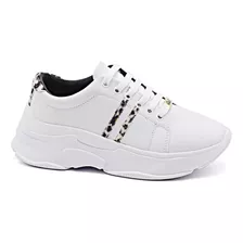 Tenis Plataforma Chunky Casual Feminino Tendencia Blogueiras