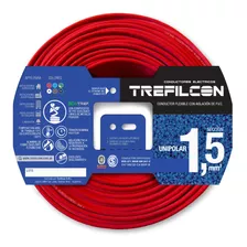 Cable Unipolar 1.5mm Normalizado Trefilcon Rollo X 25mts Color De La Cubierta Rojo