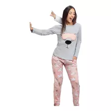 Pijama Mujer Invierno Algodón Dama Lencatex 22305 Palermo