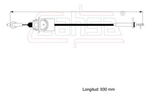 Cable Sobremarcha Para Chevrolet G10 1985 5l Cahsa Foto 2