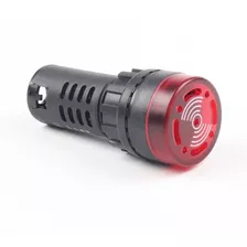 Alarme Sonoro Sonalarme Buzzer Led Audiovisual 22mm