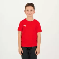 Camiseta Puma Teamrise Juvenil Vermelha