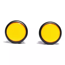 Tapon Para Manubrio De Bicicleta (par) Amarillo Reflectivo