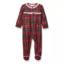 Little Me Pijama De Navidad A Cuadros Para Bebé Niña, Cuadro