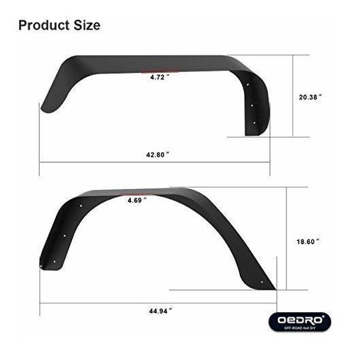 Oedro Fender Bengalas Compatible Para 1997-2006 Jeep Wrangle Foto 4