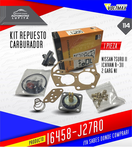 Repuesto Carburador Nissan Tsuru Ii Ichivan R-311 2 Garg Ni  Foto 4