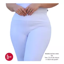 Roupas Femininas Calça Pescador Branca Básica Uniforme 