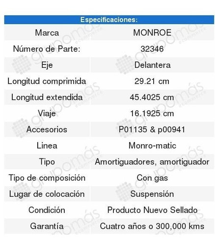 4 Amortiguadores Ford Explorer Sport Trac Monroe 2001 2002 Foto 3