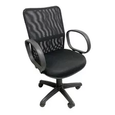 Cadeira Com Rodinhas Gamer Preta Ergonômica Para Computador Cor Preto