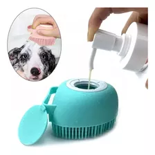 Cepillos De Silicona Para Masaje De Mascotas Shampoo Dispens