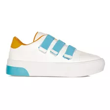 Sneakers Branco Velcro Ajuste Fácil E Pratico Conforto Luxo