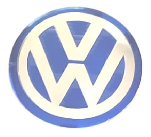 Logotipo Central Volante Volkswaguen  Azul Con Cromo Foto 5