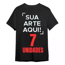 7 Camisetas Personalizadas Algodão Sua Logo Uniforme Empresa