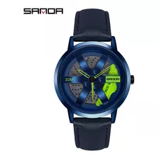 Reloj Pulsera Deportivo Impermeable Diseño Rin De Neumático