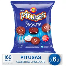 Galletitas Pitusas Chocolate Mini Galletas Dulces - Pack X6