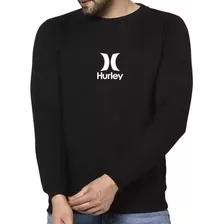 Moletom Blusa De Frio Hurley Gola Careca Redonda Liso 