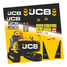 Kit Decalque Compatível / Escavadeira Hidráulica Jcb Js220lr