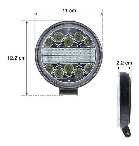 Par Faros 34 Led Auxiliares 4x4 Auto Moto Fija Estrobo F1 Foto 10