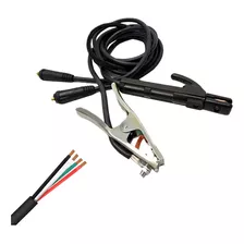 Pinza Masa+porta Electrodos+cable De Poder 4x10awg X3mt 300a