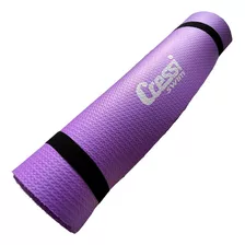 Tapete De Yoga Com Textura Cressi Comfort Cor Lilás