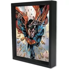 Poster 3d Shadow Box Superman Bullets Pyramid America Dc Jl