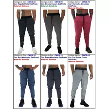 Kit 3 Calça Moletom Masculina Preta Cinza Abrigo Swag Slim 