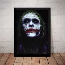 Quadro Decorativo Arte Coringa Joker Vilão Batman 42x30cm