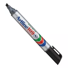 Plumon Permanente Artline Secado Rapido Punta Cincel Color Azul