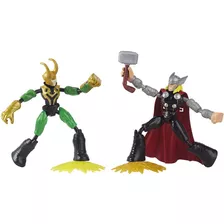 Brinquedo Kit Bend And Flex Thor E Loki Marvel Hasbro F0245
