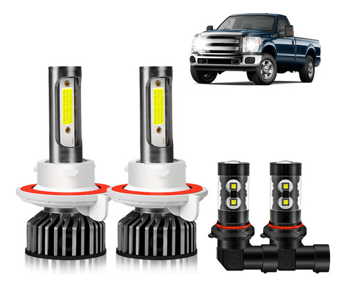 Kit De Focos Led 8000lm Luz Alta/baja/niebla Para Jeep