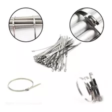 Kit 20x Abraçadeiras Zip Tie Para Termotape Em Aço Inox 50cm