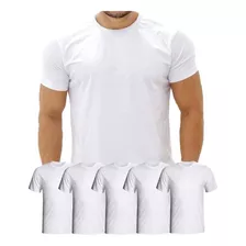 Kit 5 Camisetas Branca 100% Poliéster Ideal Para Sublimação