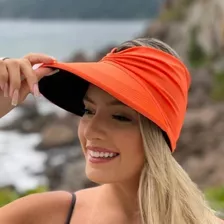 Viseira Feminina Dupla Face Turbante Moda Praia Proteção Uv