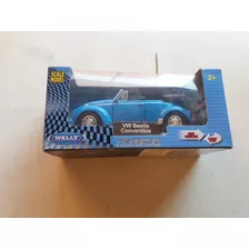 Carrinho Fusca Vw Beetle Convertible Da Welly Esc 1:49