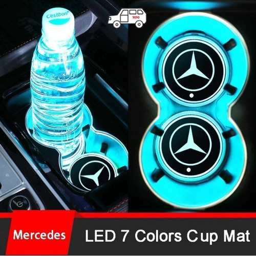 2 Porta Vasos Para Auto Luz Led De Chevrolet Bmw Ford Toyota Foto 2